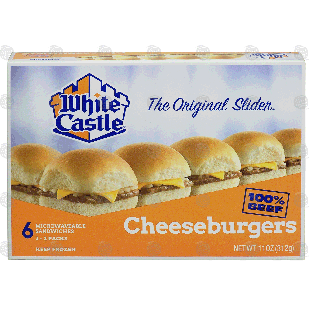 White Castle The Original Slider cheeseburgers, 100% beef, 6 ct, 11-oz