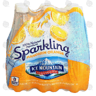 Ice Mountain Sparkling mandarin orange flavored sparkling natural 6-ct