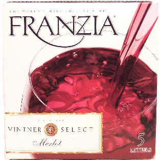 Franzia Vintner Select merlot wine of California, 12.5% alc. by vol.5L
