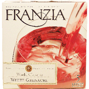 Franzia World Classics white grenache wine of California, 10% alc. b5L