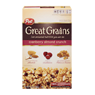 Post Great Grains cranberry almond crunch whole grain cereal 14-oz