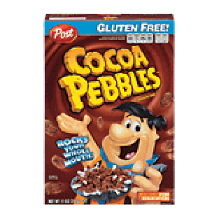 Post Cocoa Pebbles sweetened rice cereal 11oz