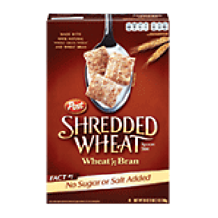 Post Shredded Wheat wheat'n bran cereal, spoon size 18oz