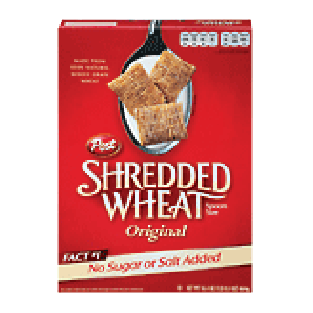 Post  shredded wheat original, spoon size 16.4oz