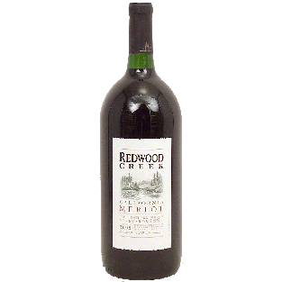 Redwood Creek  merlot wine of California, 13.5% alc. by vol. 1.5L