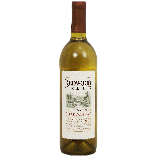 Redwood Creek  chardonnay wine of California, 13.5% alc. by vol. 750ml