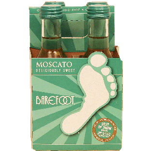 Barefoot  moscato white wine of California, 9% alc. by vol., 187-ml4pk