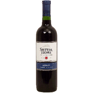 Sutter Home Family Vineyards merlot wine of California, 13% alc. 750ml