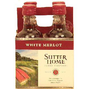 Sutter Home Family Vineyards white merlot wine of Napa Valley, 11.54pk