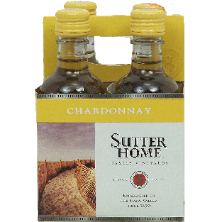 Sutter Home Family Vineyards chardonnay wine of Napa Valley, 13% al4pk