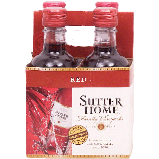 Sutter Home Family Vineyards red wine of Napa Valley, 12.5% alc. by4pk