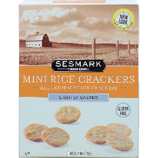 Sesmark  lightly salted mini rice crackers, all natural 5.25oz