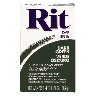Rit  dark green dye, all-purpose concentrated 1.125oz