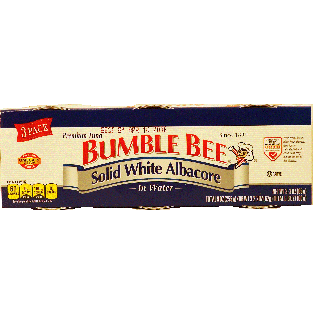 Bumble Bee Tuna Albacore Solid White In Water 3 Oz 3ct