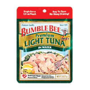 Bumble Bee  premium light tuna in water  2.5oz