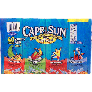 CapriSun  juice drink variety pack; fruit punch, strawberry kiwi, 40pk