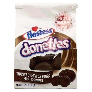 Hostess donettes frosted devil's food mini donuts 11.25oz