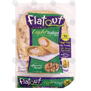 Flatout  light italian herb flatbread, 6 wraps 11.2-oz