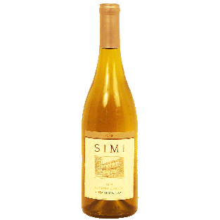 Simi  chardonnay wine of Sonoma County, 13.5% alc. by vol. 750ml