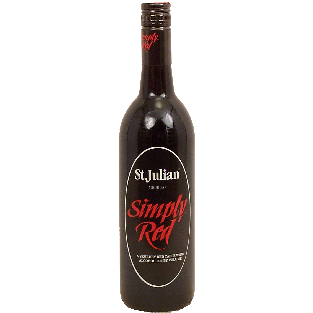 St. Julian Simply Red a semi-dry red table wine, 11% alc./vol. 750ml