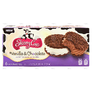 Nestle Skinny Cow vanilla & chocolate low fat ice cream sandwiches6-ct
