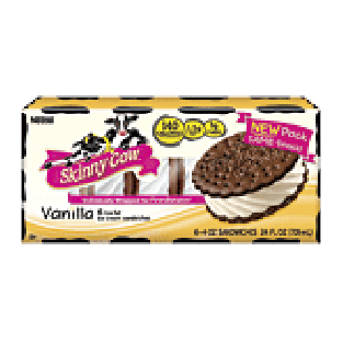 Nestle Skinny Cow vanilla low fat ice cream sandwiches, 6 sand24-fl oz