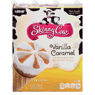 Nestle Skinny Cow vanilla with caramel cones made with low fat16-fl oz
