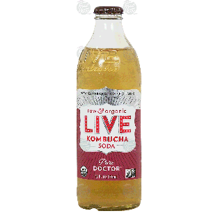 Live Soda Pure Doctor raw & organic kombucha 12fl oz