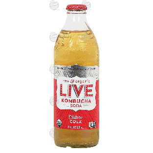 Live Soda Culture Cola raw & organic kombucha 12fl oz