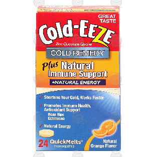 Cold-Eeze Cold Remedy plus natural immune support +natural energy, 24ct