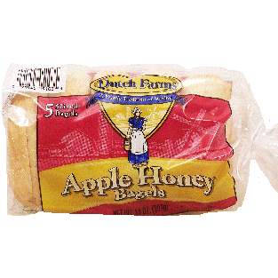 Dutch Farms  apple honey bagels, 5 sliced 14oz