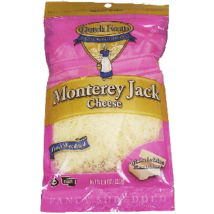 Dutch Farms Wisconsin Select monterey jack cheese, fancy shredded  8oz