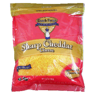 Dutch Farms  sharp cheddar cheese, fancy shredded, wisconsin select2lb