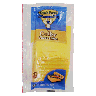 Dutch Farms  colby cheese slices, 10-count 8oz