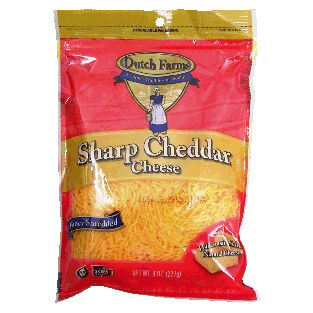 Dutch Farms  sharp cheddar cheese, fancy shredded  8oz