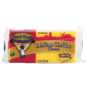 Dutch Farms  medium cheddar cheese block 8oz