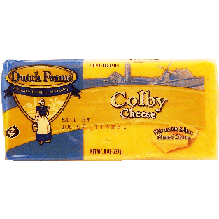 Dutch Farms Wisconsin Select colby cheese  8oz