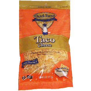 Dutch Farms Taco colby & monterey jack cheeses with taco seasoning  8oz