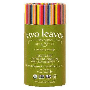 Two Leaves Tea Company  organic sencha green whole leaf loose 3.5oz
