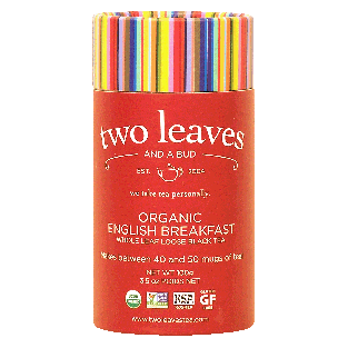Two Leaves Tea Company  organic english breakfast whole leaf loos3.5oz