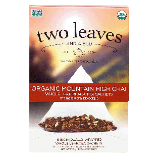 Two Leaves Tea Company  organic mountain high chai whole leaf bl1.32oz
