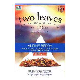 Two Leaves Tea Company  alpine berry whole leaf herbal tea sache1.32oz