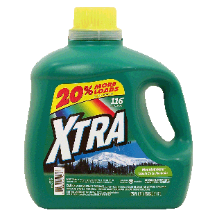 Xtra  liquid detergent, mountain rain scent, 116 loads 175fl oz