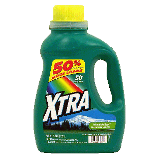 Xtra  2x concentrated liquid laundry detergent, moutain rain sc75fl oz
