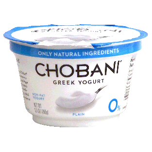 Chobani Greek Yogurt non-fat plain greek yogurt 5.3oz