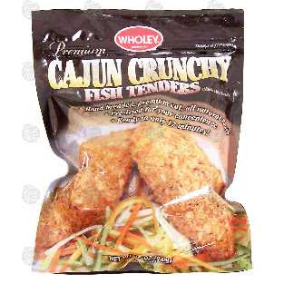 Wholey  cajun crunchy fish tenders, made with swai, pre-fried 12oz