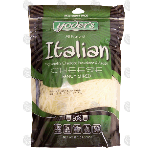 Yoder's  italian; all natural, mozzarella, cheddar, provolone & as8-oz