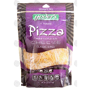 Yoder's  pizza; all natural, cheddar and mozzarella cheese, classi8-oz