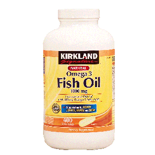 Kirkland Signature  Omega 3 Fish Oil dietary supplement, 1000 mg,400ct