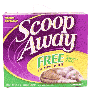 Scoop Away  unscented clumping cat litter, 99.9 % dust free 20lb